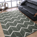Rugsotic Hand Knotted Geometric Wool Area Rug In Gold Charcoal Lootquake LLC