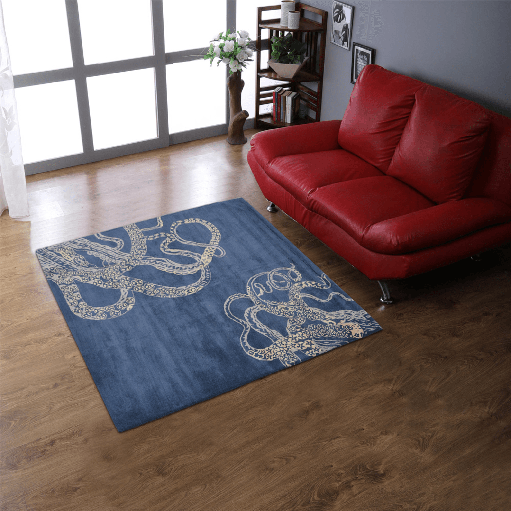 Rugsotic Carpets Hand Tufted Wool Square Area Rug Contemporary Lootquake LLC