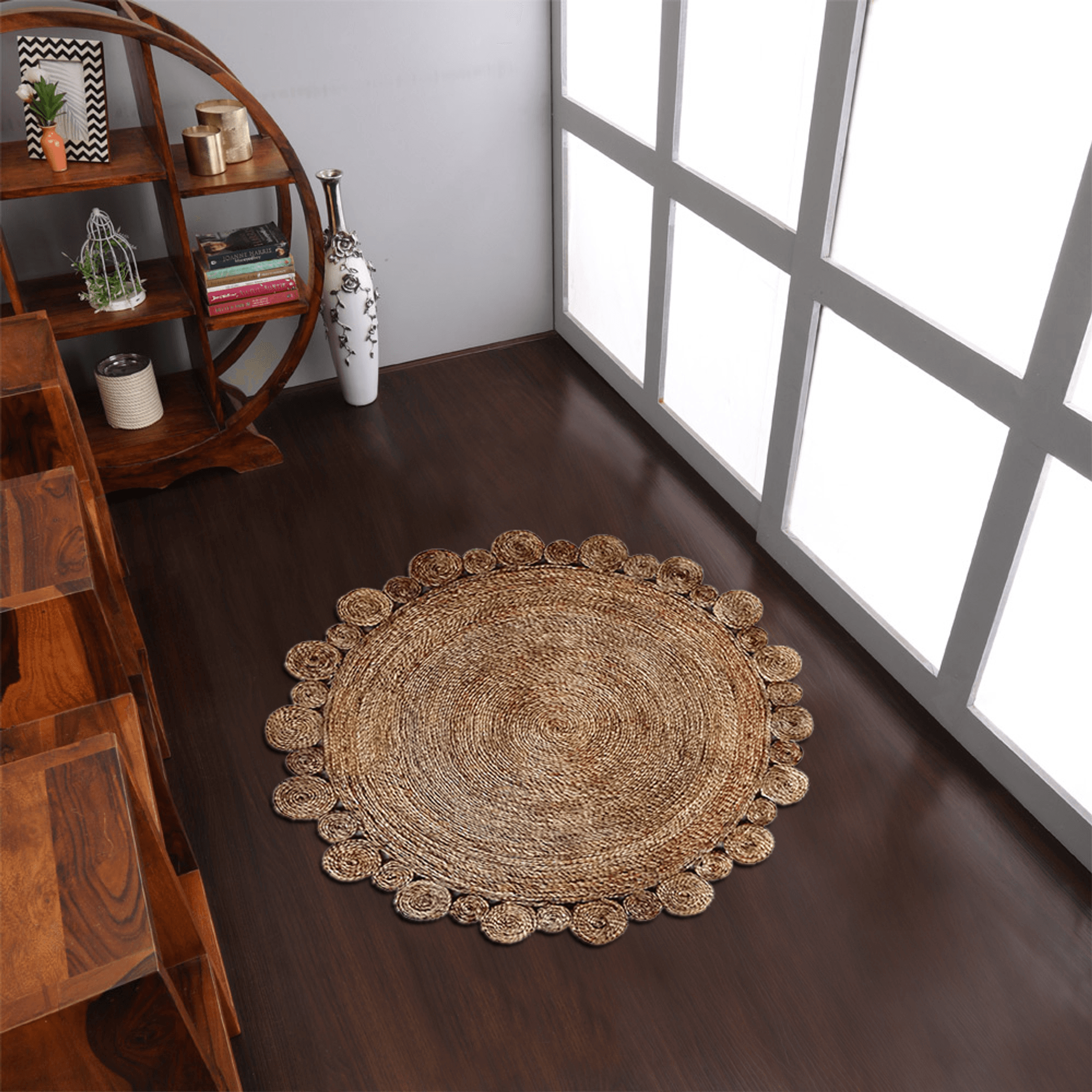 Rugsotic Hand Woven Eco-Friendly Jute Round Area Rug Lootquake LLC