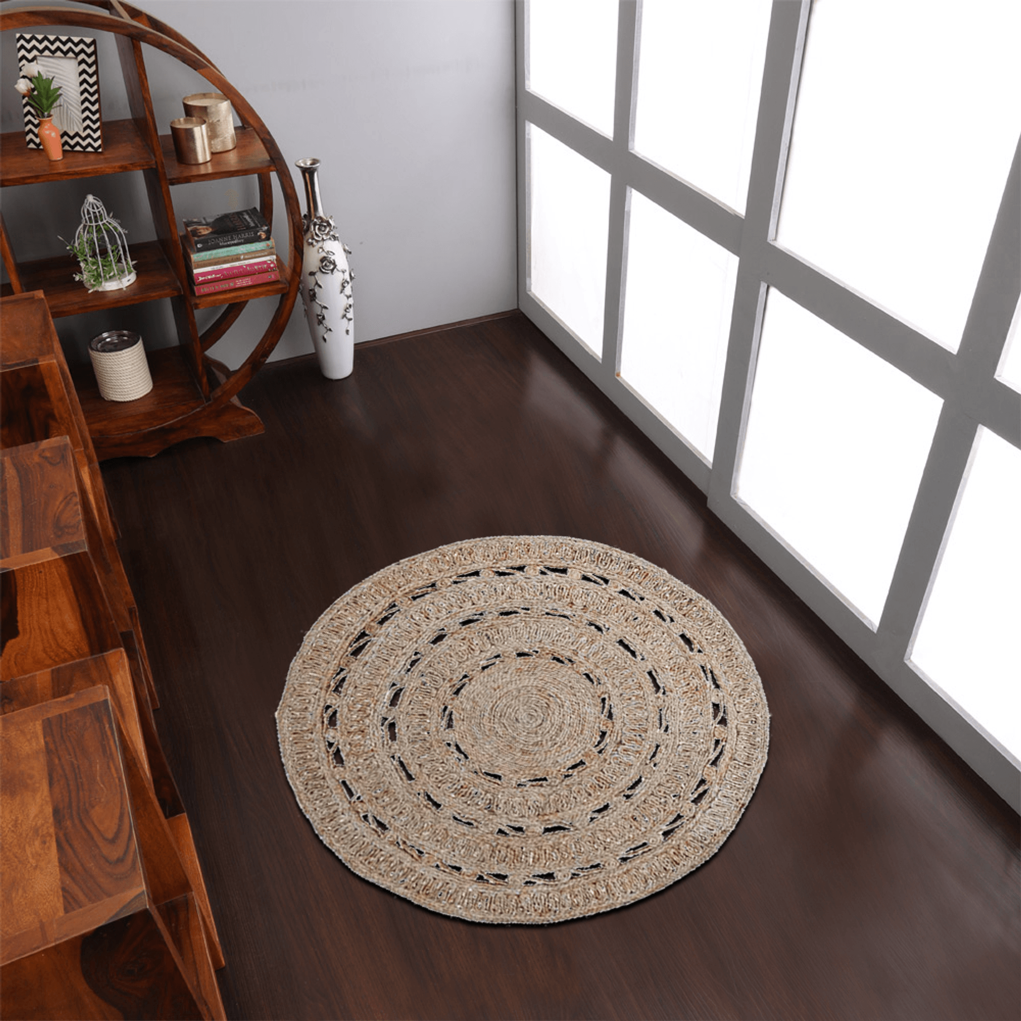 Rugsotic Hand Woven Eco-Friendly Jute Round Area Rug Lootquake LLC