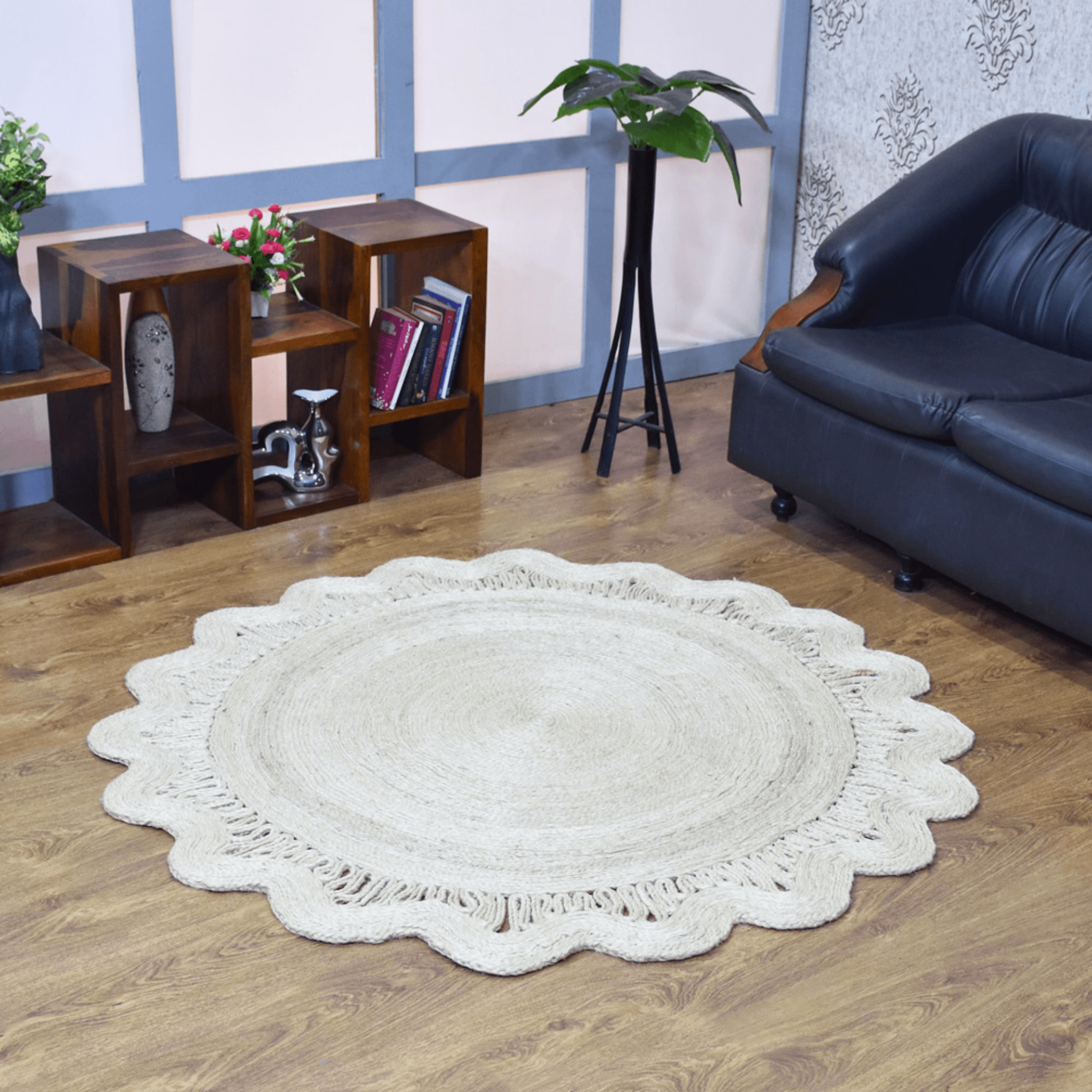 Rugsotic Hand Woven Eco-Friendly Jute Round Area Rug Lootquake LLC