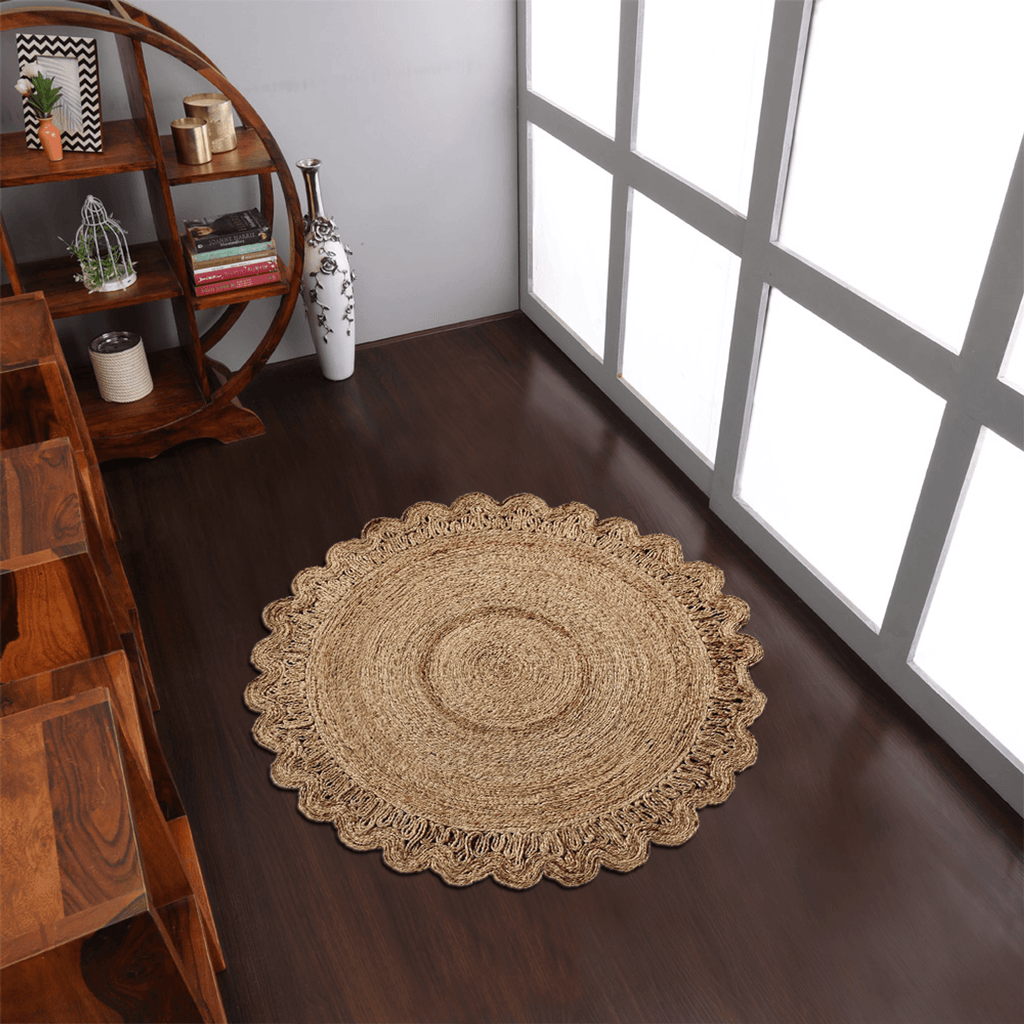 Rugsotic Hand Woven Eco-Friendly Jute Round Area Rug Lootquake LLC