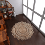 Rugsotic Hand Woven Eco-Friendly Jute Round Area Rug Lootquake LLC