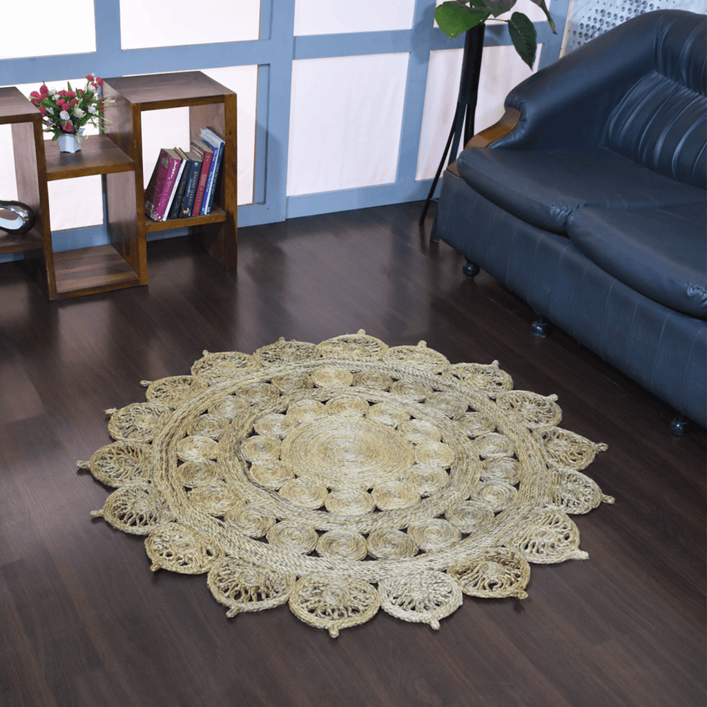 Rugsotic Hand Woven Eco-Friendly Jute Round Area Rug Lootquake LLC