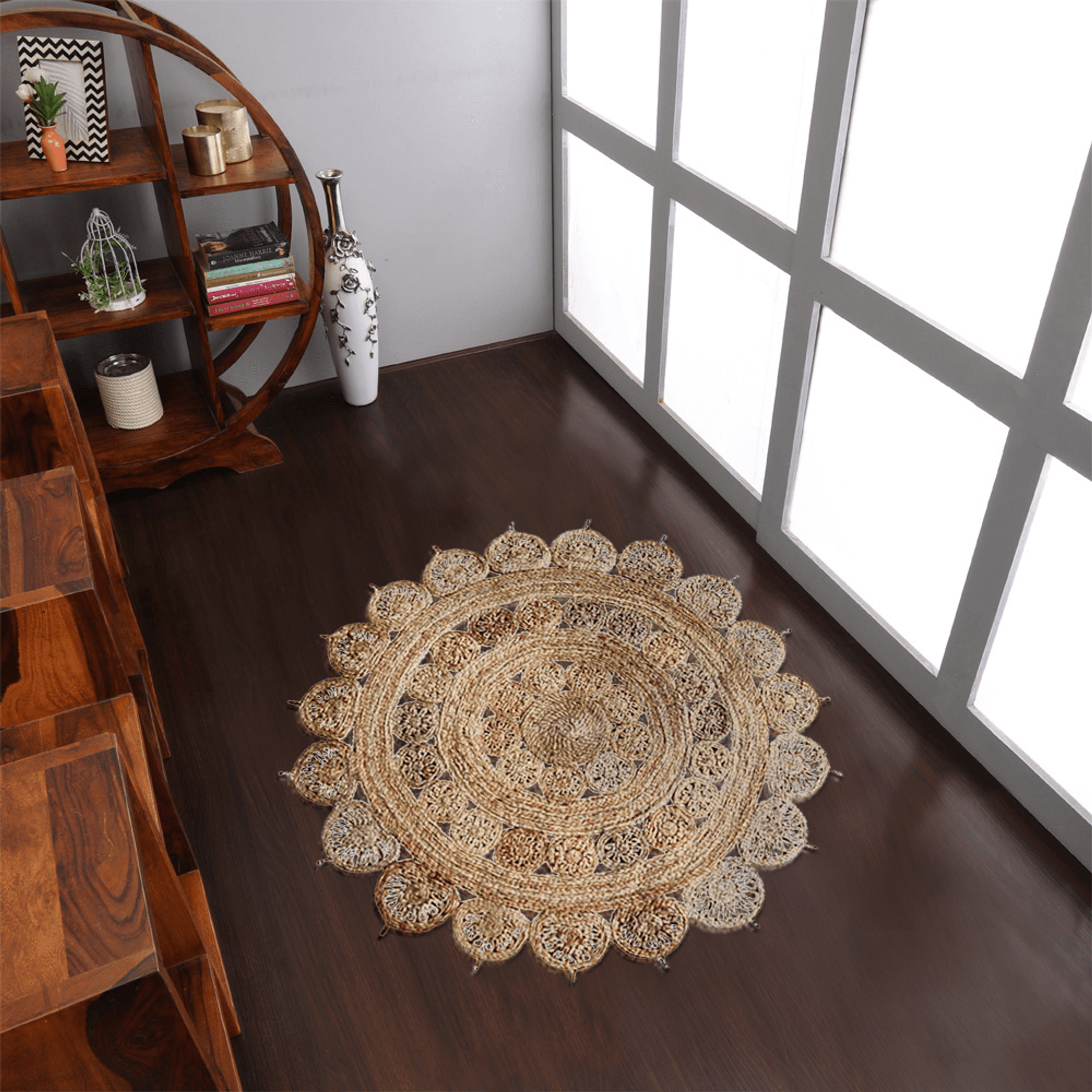 Rugsotic Hand Woven Eco-Friendly Jute Round Area Rug Lootquake LLC