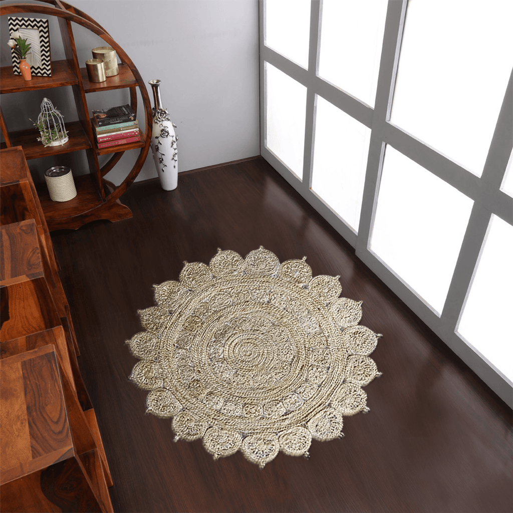 Rugsotic Hand Woven Eco-Friendly Jute Round Area Rug Lootquake LLC