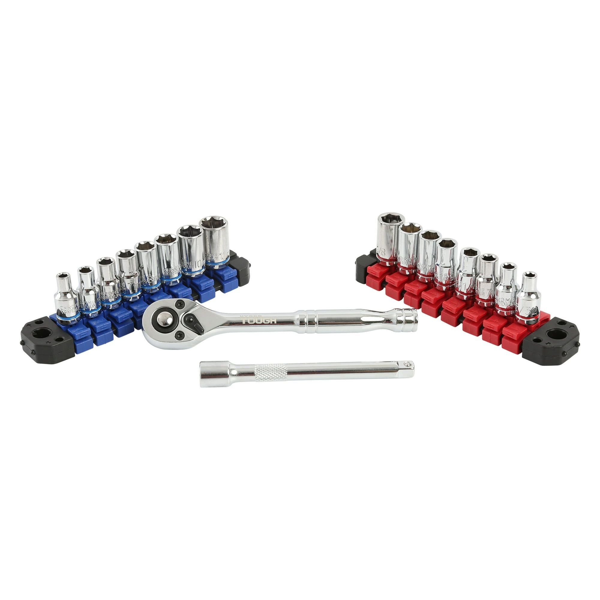 Hyper Tough 20-Piece 1/4-inch Drive Ratchet and Socket Set EasyOptionXY LLC