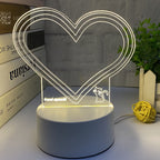 3d Small Night Lamp Desktop Luminous Note Board Pi-Mart