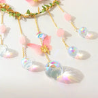 Sun Catcher Winding Leaf Flower Butterfly Leaves Moon Natural Crystal Pendant Pi-Mart