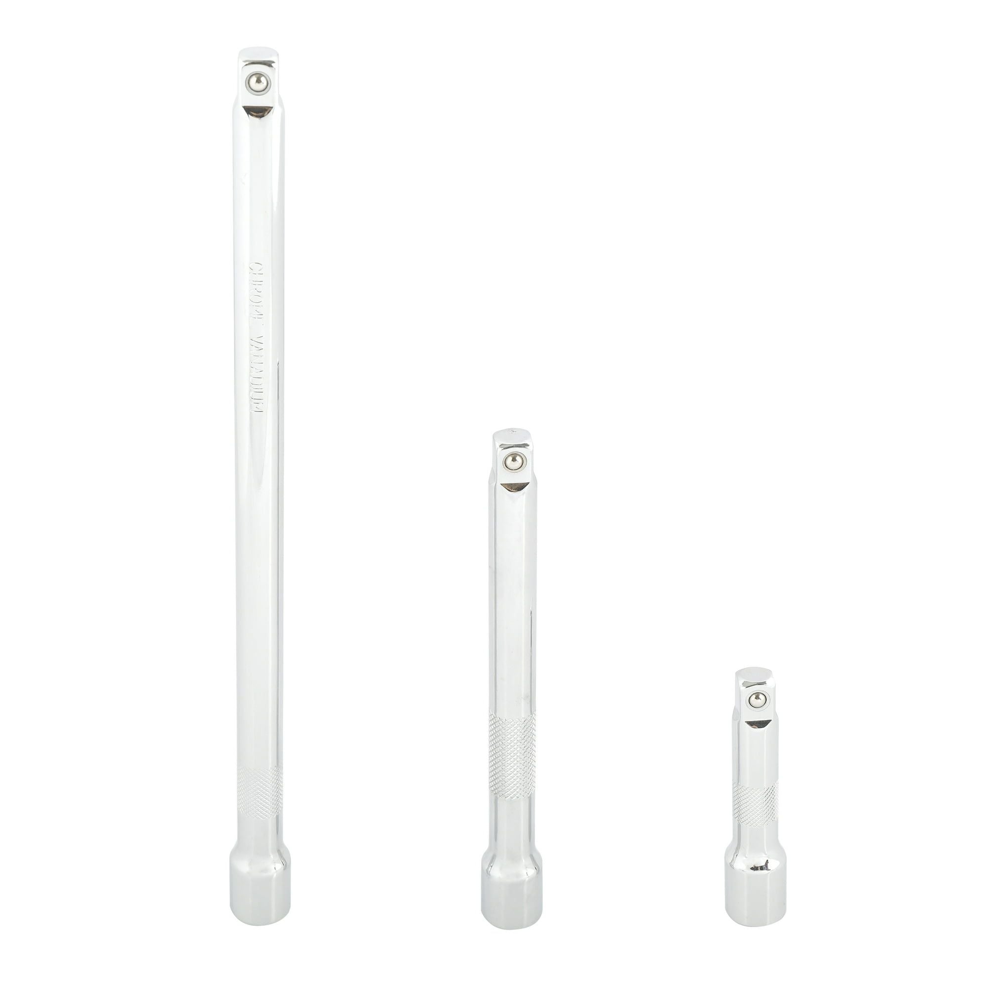 Hyper Tough 1/4-inch Drive Extension Bar Set, 3-Sizes, Model 5806