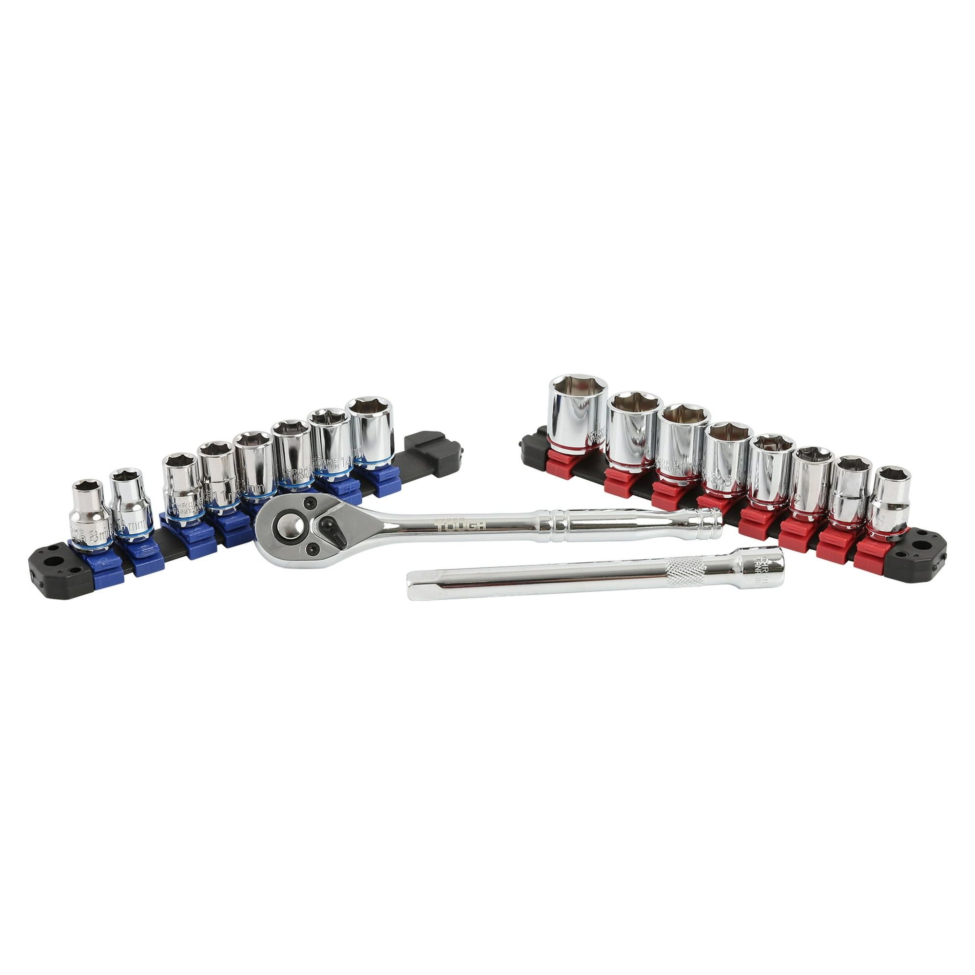 Hyper Tough 20-Piece 3/8-Inch Drive Ratchet and Socket Set EasyOptionXY LLC