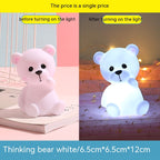 Cute Children's Luminous Thinking Bear Small Night Lamp Pi-Mart