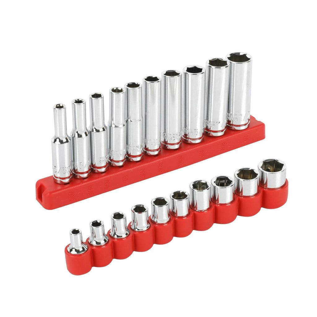 Hyper Tough 22-piece 1/4 inch Dr. Socket Set SAE, Model 43153 EasyOptionXY LLC
