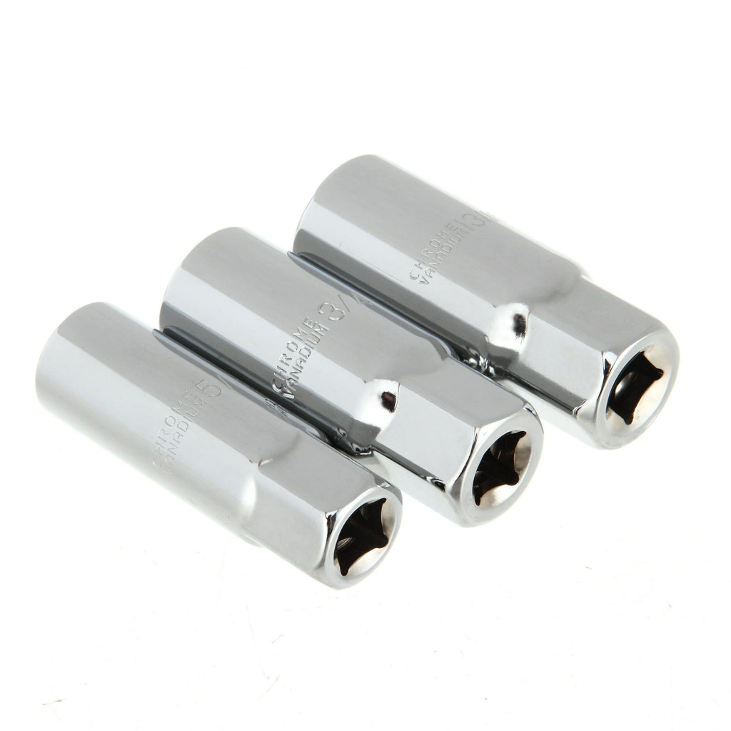 Hyper Tough 3 Piece 5/8 inch, 3/4 inch or 13/16 inch Spark Plug Socket Set UB80007A EasyOptionXY LLC