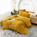 Mink Fur Four-piece Plush Rhinestone Velvet Duvet Cover Pi-Mart