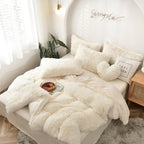 Mink Fur Four-piece Plush Rhinestone Velvet Duvet Cover Pi-Mart