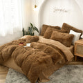 Mink Fur Four-piece Plush Rhinestone Velvet Duvet Cover Pi-Mart