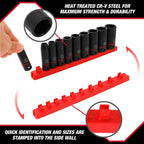 Hyper Tough 11-Piece 3/8-inch Drive, Deep Impact Socket Set SAE, 43243 EasyOptionXY LLC