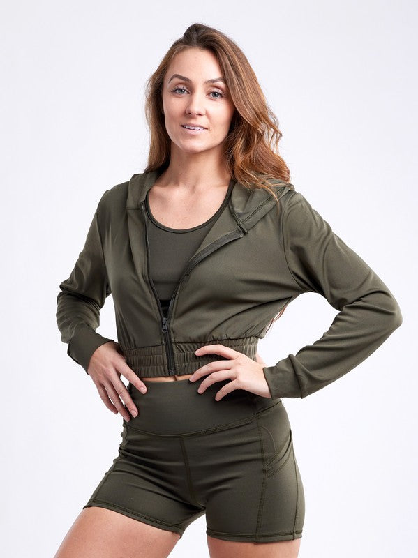 ZipFit Active Crop Hoodie - Free Shipping!