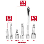 Hyper Tough Complete Socket Accessory Set for 1/4-inch, 3/8-inch, 1/2-inch Drives, 11-Piece