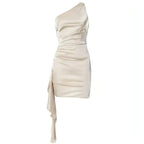 Crossbody Sleeveless Slim Fit Dress