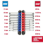 Hyper Tough 20-Piece 1/4-inch Drive Ratchet and Deep Socket Set, SAE and Metric Sockets