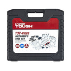 Hyper Tough 137 PC Tool Set including Metric & SAE Sizes of Hex Keys, Wrenches, Ratchet Bit Driver, Ratchet Extension Bar, Sockets and more UJ5407TA EasyOptionXY LLC