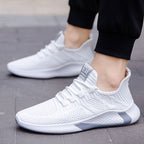 Men's Lace Up Casual Men's Shoes Fly Woven Mesh Breathable Pi-Mart