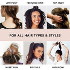 Kitsch Spiral Hair Ties for Women - Phone Cord & Coiled Hair Ties, 4pcs (Metallic Pink Crush)