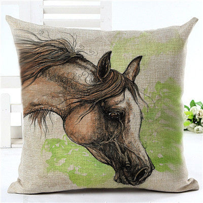 Horse pattern pillow pillowcase Lootquake LLC
