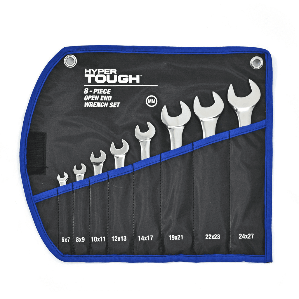Hyper Tough 8-Piece Metric Double Open End Wrench Set EasyOptionXY LLC