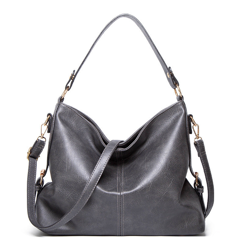 Causal hobo bag for women vegan leather with crossbody long strap in tan, blue, grey, black SHOMICOBOUTIQUE