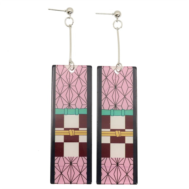 Acrylic Tanjiro Earrings Pi-Mart