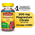 Nature Made High Absorption Magnesium Citrate 200 mg Gummies; 64 Count EasyOptionXY LLC