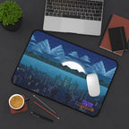 Moonlit Cityscape Desk Mat — Night Skyline Gaming & Office Mouse Pad Lootquake LLC