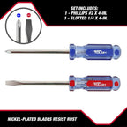 Hyper Tough 2-Piece Acetate Handle Screwdriver Set