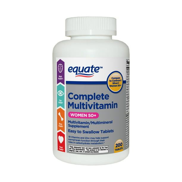 Equate Complete Multivitamin/Multimineral Supplement Tablets; Women 50+; 200 Count EasyOptionXY LLC