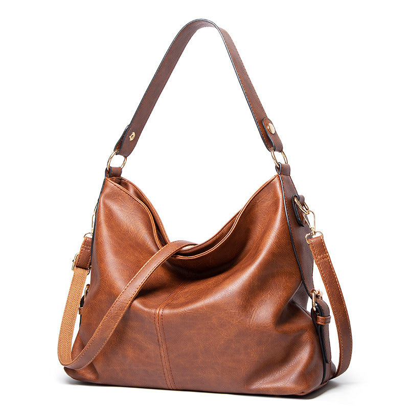 Causal hobo bag for women vegan leather with crossbody long strap in tan, blue, grey, black SHOMICOBOUTIQUE