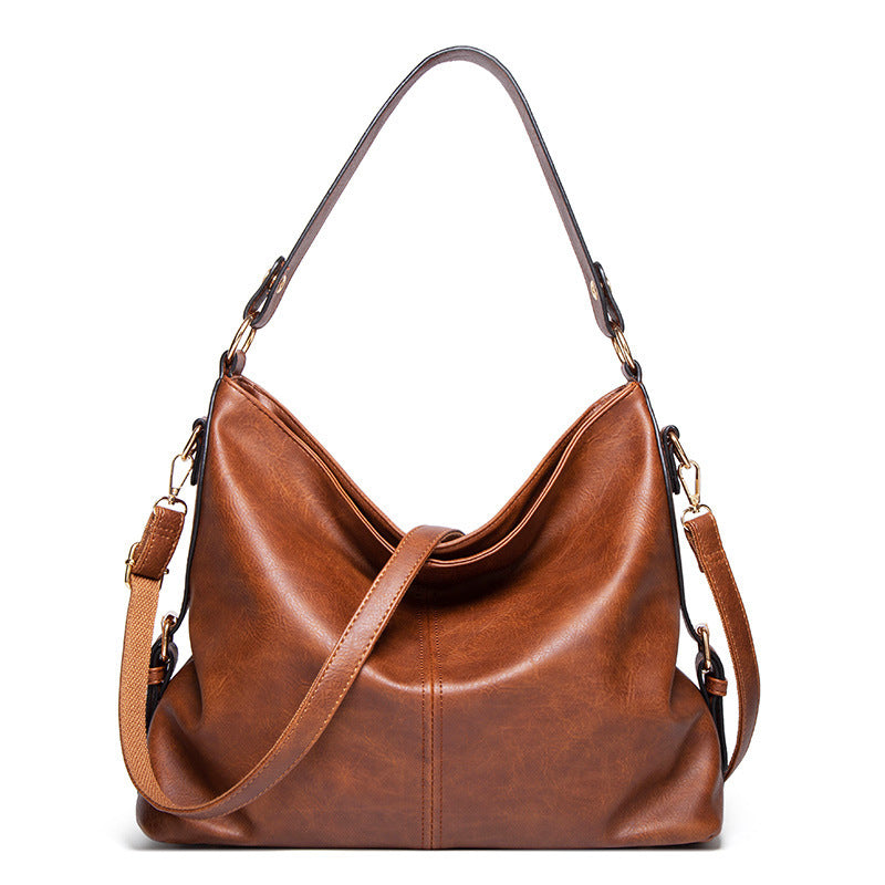Causal hobo bag for women vegan leather with crossbody long strap in tan, blue, grey, black SHOMICOBOUTIQUE