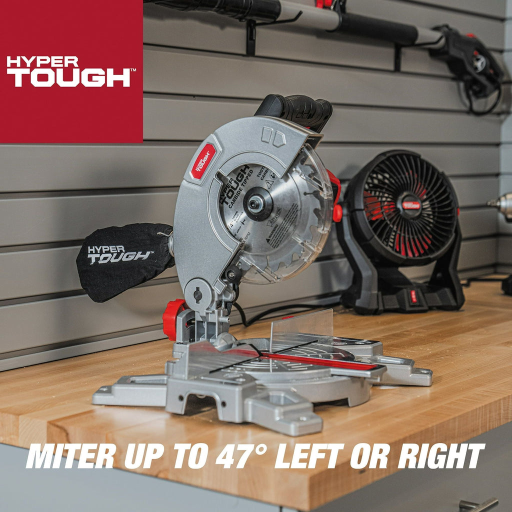 Hyper Tough 7-1/4 inch 9 amp Miter Saw, 91006