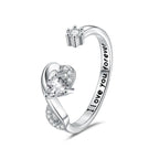 Heart-shaped Birthstone Women's Ring Fashion