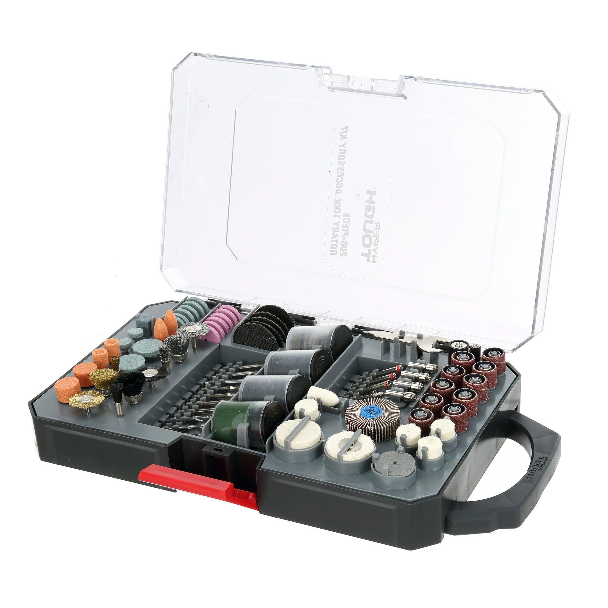 Hyper Tough 208 Piece Rotary Tool Accessory Kit with Storage Case, Product Accessories Included Multi Material, New Condition, 7.09 Inch Assembled Product Width EasyOptionXY LLC