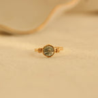Natural green ghost twist ring