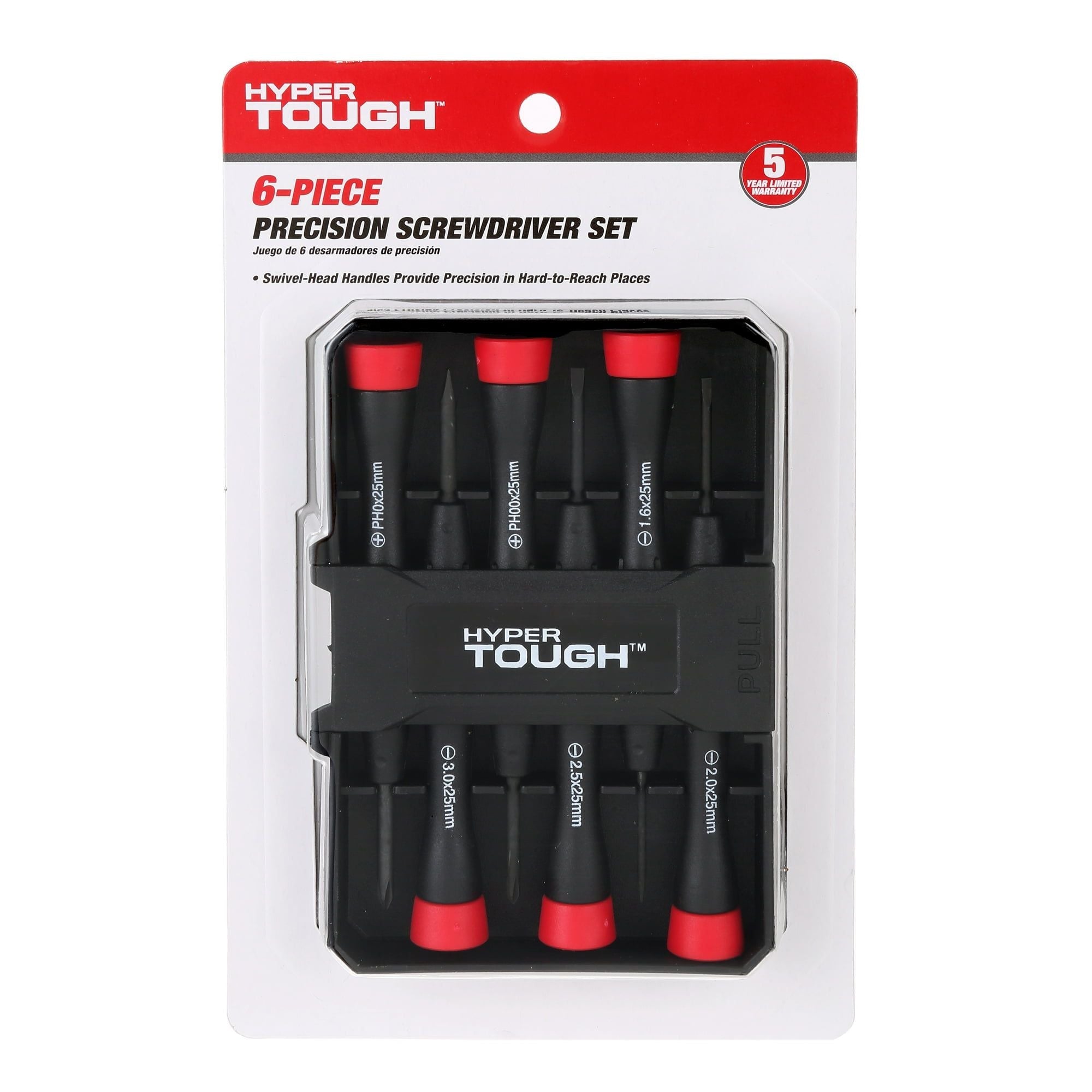 Hyper Tough 6 Piece Precision Screwdriver Set TS85120N