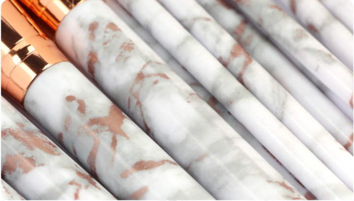 Set of 15 marbling makeup brushes Pi-Mart
