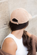 Boucle Sherpa Teddy Bear Knit Ball Cap THRIXINE