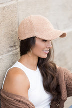 Boucle Sherpa Teddy Bear Knit Ball Cap THRIXINE