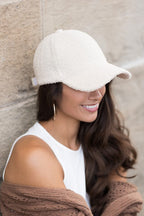 Boucle Sherpa Teddy Bear Knit Ball Cap THRIXINE