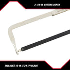 Hyper Tough 12-Inch Handsaw, Adjustable Frame Hacksaw