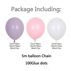 175pcs Pink Purple Arch Garland Kit Balloons Set For Birthday Wedding Party Background Decor Bridal Showers Girl Birthday Decoration